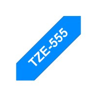 PTOUCH Ruban, laminé blanc/bleu TZe-555 PT-2450DX...