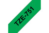 PTOUCH Band, laminiert schwarz grün TZe-751 PT-2450DX 24 mm