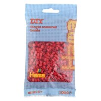Hama Perles à repasser midi, dans un sachet, rouge