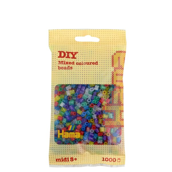 Hama Bügelperlen midi "Glittermix", im Beutel