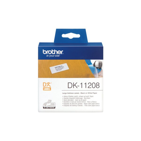 PTOUCH Adress-Etiketten 38x90mm DK-11208 QL-500/550 400 Stk./Rolle