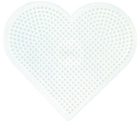 Hama Plaque pour perles coeur grand modèle, blanc