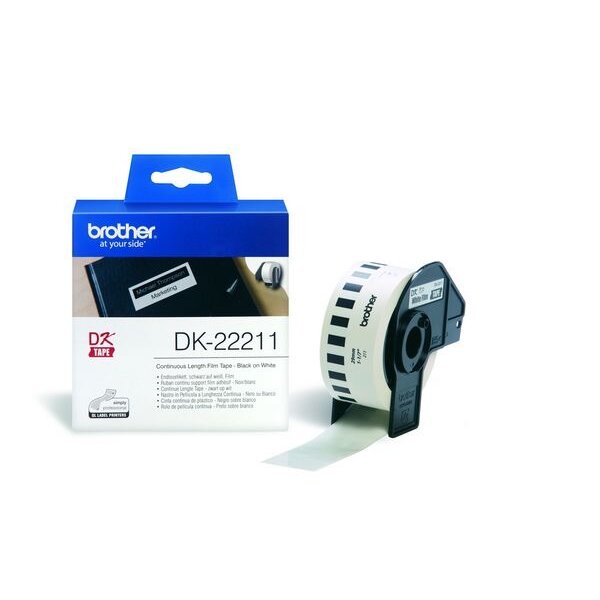 PTOUCH Support pap.cont. 29mmx15.24m DK-22211 QL-500/550 flim blanc rouleau