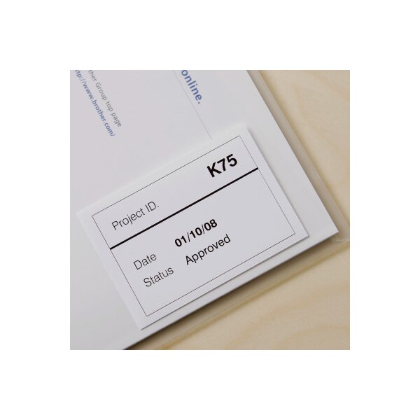 PTOUCH Endlos-Etiketten 62mmx15.24m DK-22212 QL-500/550 Film weiss Rolle