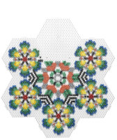 Hama Plaque pour perles hexagone, blanc