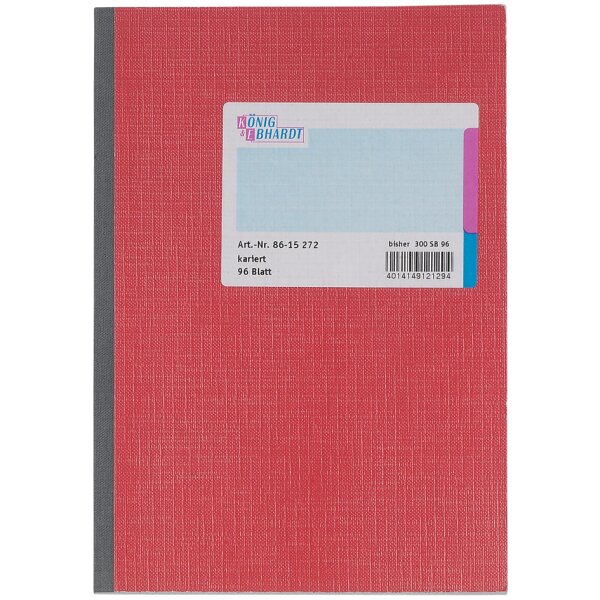KÖNIG & EBHARDT Kladde, DIN A5, 96 Blatt, kariert