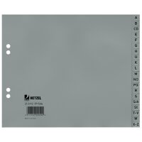 HETZEL Intercalaires en plastique, A-Z, A4 mi-haut, 20