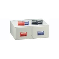 REXEL Fichier à tiroir 240 x 160 mm, 2 tiroirs, gris