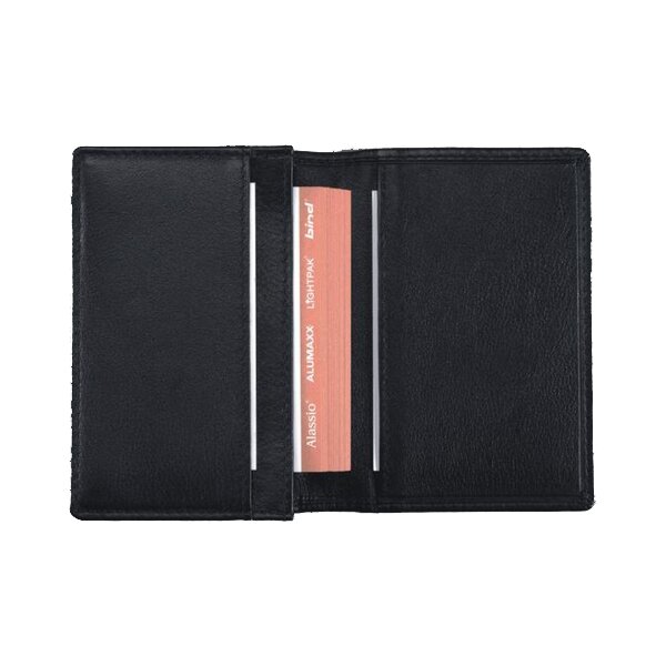 Alassio Visitenkartenetui, Leder, schwarz