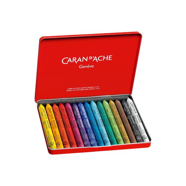 CARAN DACHE Crayons de cire Neocolor 1 7000.315 15 couleurs box métal