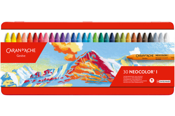 CARAN DACHE Crayons de cire Neocolor 1 7000.330 30 couleurs box métal