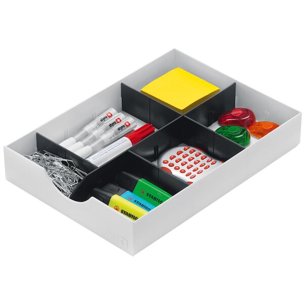 styro Unterteilungs-Set styrodoc, 2 Längsstege, schwarz