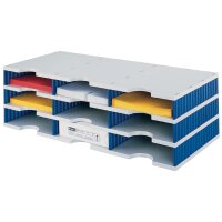 styro Module de base styrodoc trio 9 compartiments bleu/gris