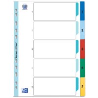 Oxford Intercalaire en plastique, A4, coloré, 5...