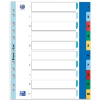 Oxford Intercalaire en plastique, A4, coloré, 10...