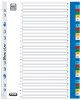 Oxford Kunststoff-Register, Zahlen, A4, farbig, 10-teilig