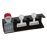 WEDO Porte-timbres, pour 4 timbres, droit, noir