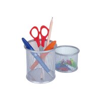 WEDO Stifteköcher OFFICE 65454 2er-Set Metall silber