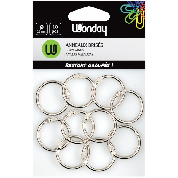 Wonday Verbindungsringe, Durchmesser: 30 mm, aus Metall