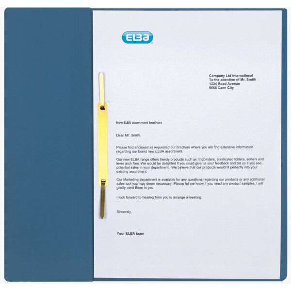 ELBA Chemise à oeillets en carton, chamois, classement