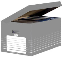 ELBA Archiv-Klappdeckelbox, DIN A4, grau weiss