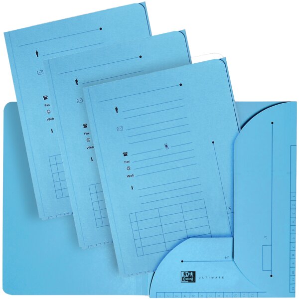 Oxford ULTIMATE Einstellmappe mit 2 Klappen, DIN A4, blau