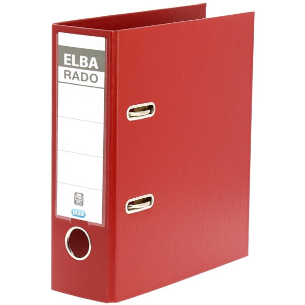 ELBA Ordner rado plast - DIN A5 quer, Rückenbr.: 75 mm, rot