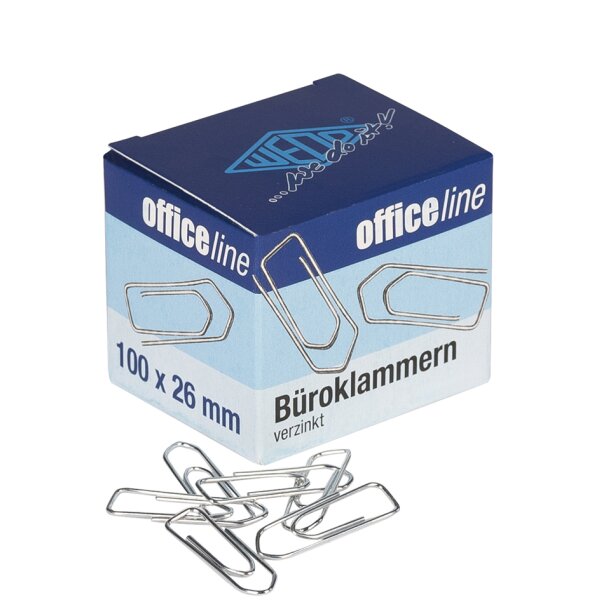 WEDO Trombones, zingu&eacute; brillant, 32 mm, petit paquet