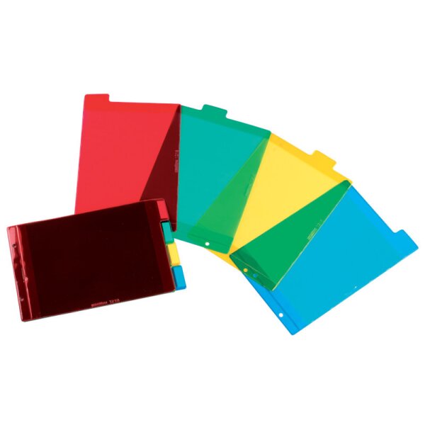 Oxford Kunststoff-Register, blanko, farbig, PVC, A5 quer