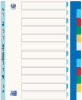 Oxford Kunststoff-Register, blanko, farbig, A4, 12-teilig