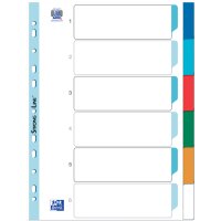 Oxford Intercalaires en plastique, uni, A4, 12 touches
