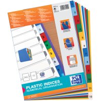 Oxford Intercalaire en plastique, A4, coloré, 12...