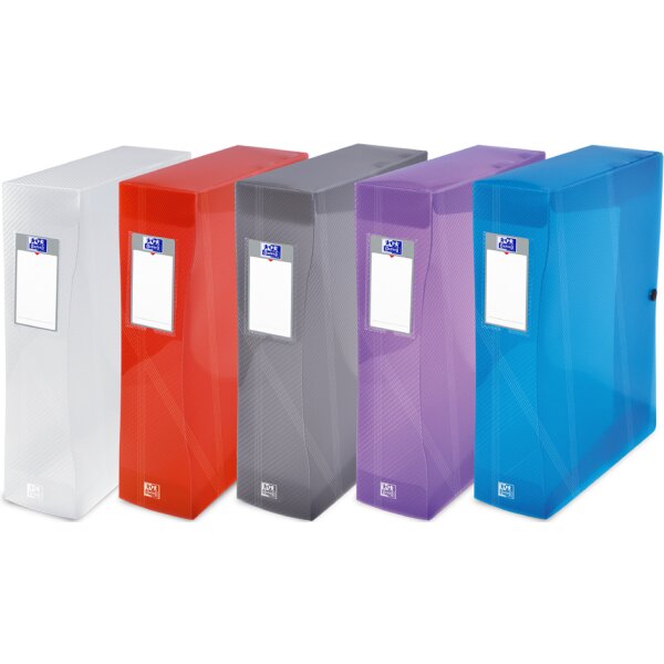 Oxford Boîte de classement HAWAI, A4, dos: 80 mm, assorti