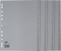 Oxford Intercalaires en plastique, 1-100, A4, gris