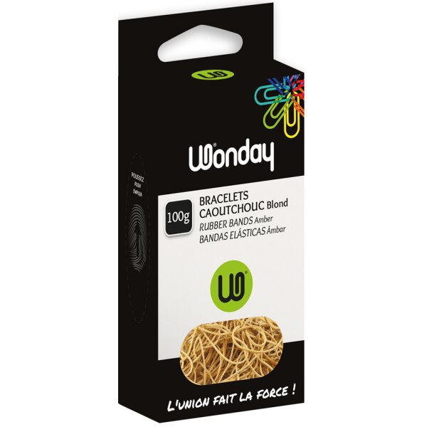 Wonday Gummiringe im Karton, natur, 50 mm, 100 g