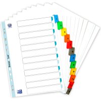 Oxford Intercalaires numériques, A4, 12 touches