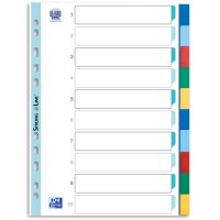 Oxford Intercalaires en plastique, uni, onglets...