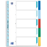 Oxford Intercalaires en plastique, uni, onglets...