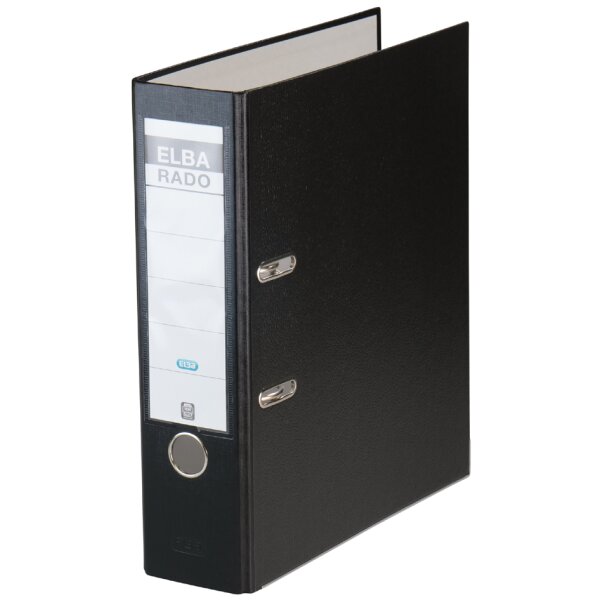 ELBA classeur rado brillant, largeur de dos: 80 mm, noir