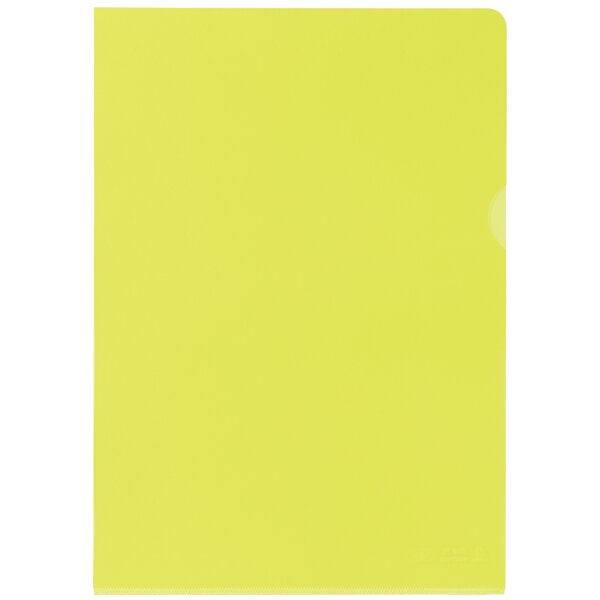 Oxford Pochettes coin Premium, A4, PVC, transparent, jaune