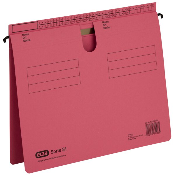 ELBA Hängehefter Sorte 81, überstehende Reiterfalz, chamois