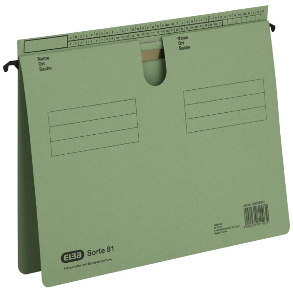 ELBA Hängehefter Sorte 81, überstehende Reiterfalz, chamois