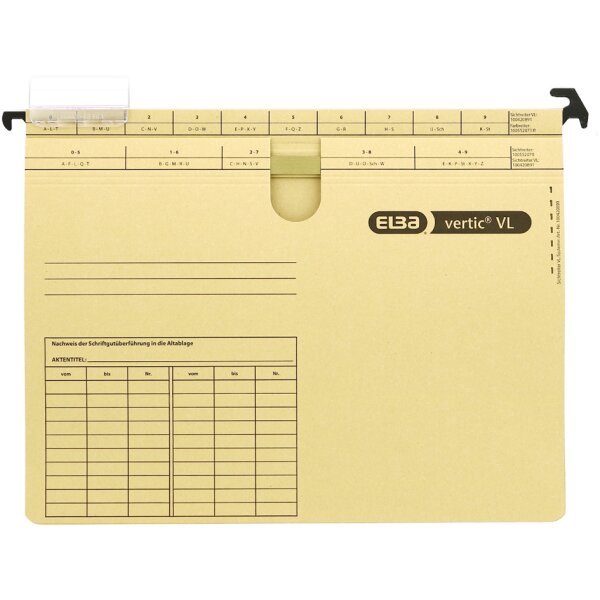 ELBA Hängehefter VL, Natronkarton (230 g qm), kaufm. Heftung
