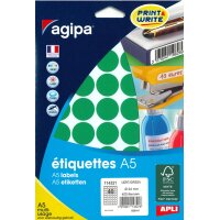 agipa Markierungspunkte, Durchmesser: 15 mm, rund, grün