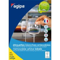 agipa Universal-Etiketten, 210 x 297 mm, weiss, rechteckig