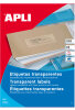 APLI Etiquettes translucides, 70 x 37 mm