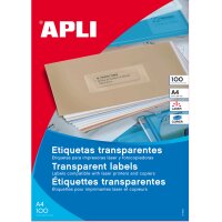 APLI Transparente Adress-Etiketten, 48,5 x 25,4 mm