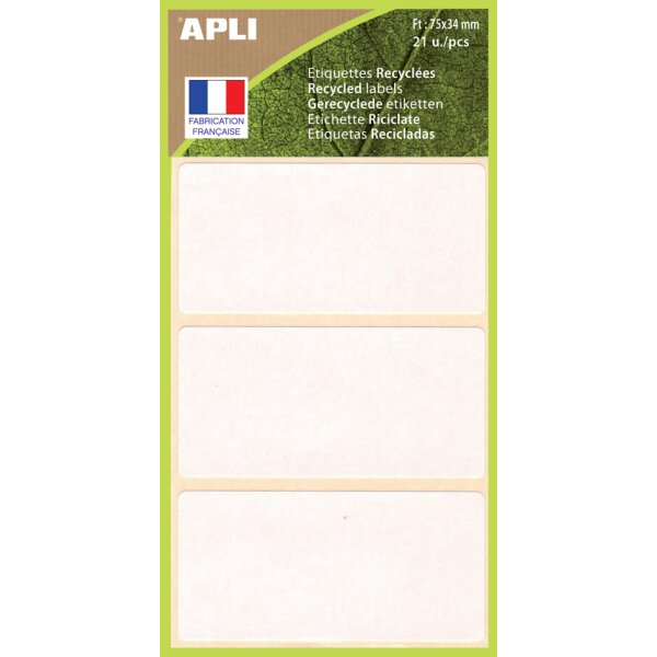 APLI Vielzweck-Etiketten, 34 x 75 mm, weiss, 100% recycelbar