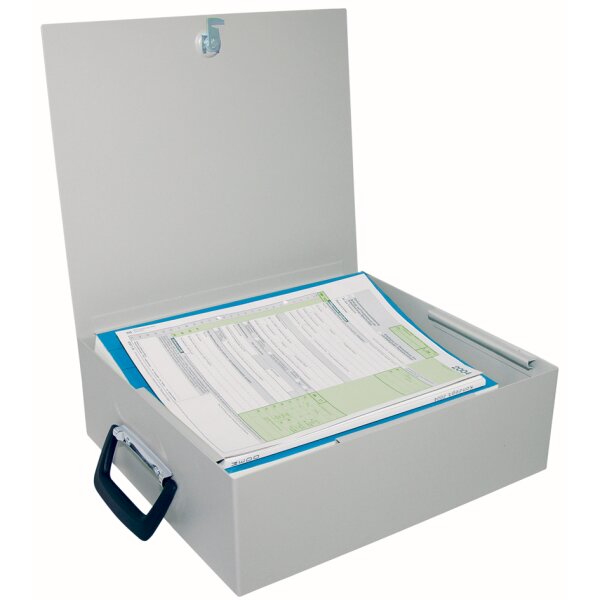 WEDO Ordner-Kassette, mit Koffergriff, aus Stahlblech