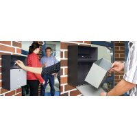 WEDO Cendrier mural avec toit de protection, en...